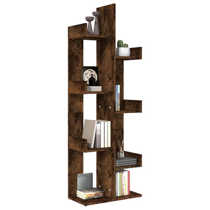 Boekenkast 48X25,5X40 Cm Bewerkt Hout Kleurig Gerookt eiken