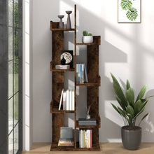 Boekenkast 48X25,5X40 Cm Bewerkt Hout Kleurig Gerookt eiken