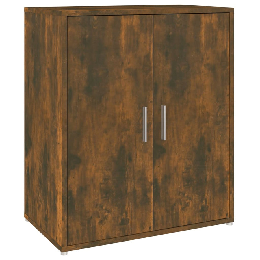 Schoenenkast 60x35x70 cm bewerkt hout gerookt eikenkleurig Gerookt eiken