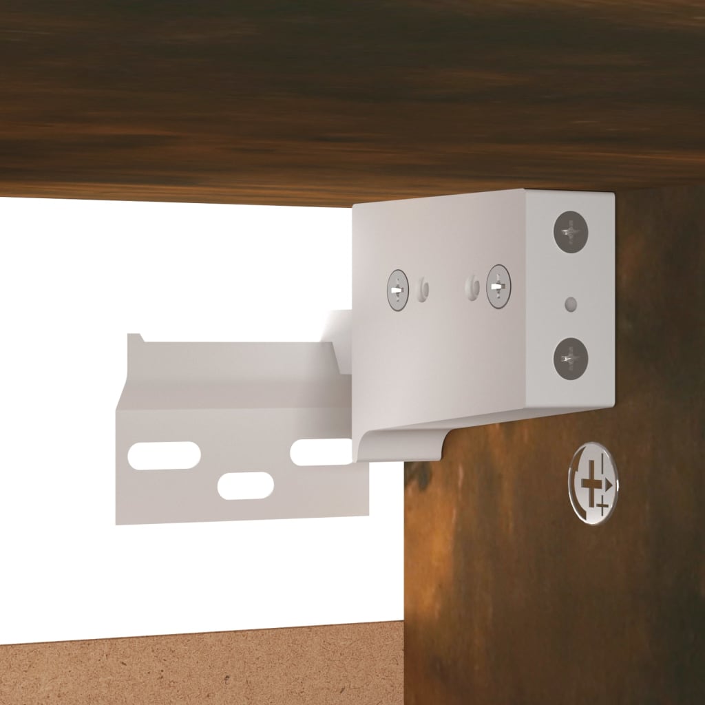 Schoenenkast 60x35x70 cm bewerkt hout gerookt eikenkleurig Gerookt eiken