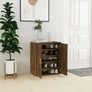 Schoenenkast 60x35x70 cm bewerkt hout gerookt eiken