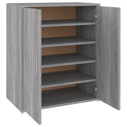 Schoenenkast 60x35x70 cm bewerkt hout grijs sonoma eikenkleurig Grijs sonoma