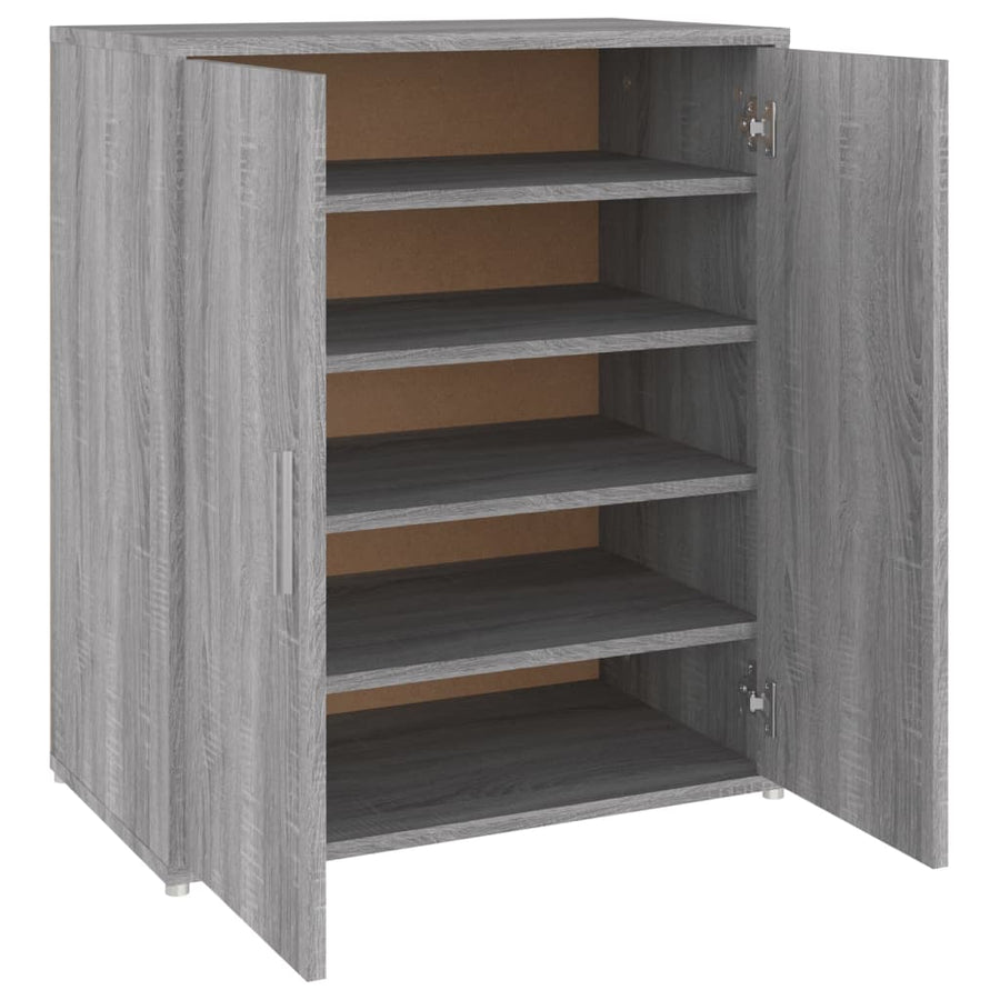 Schoenenkast 60x35x70 cm bewerkt hout grijs sonoma eikenkleurig Grijs sonoma