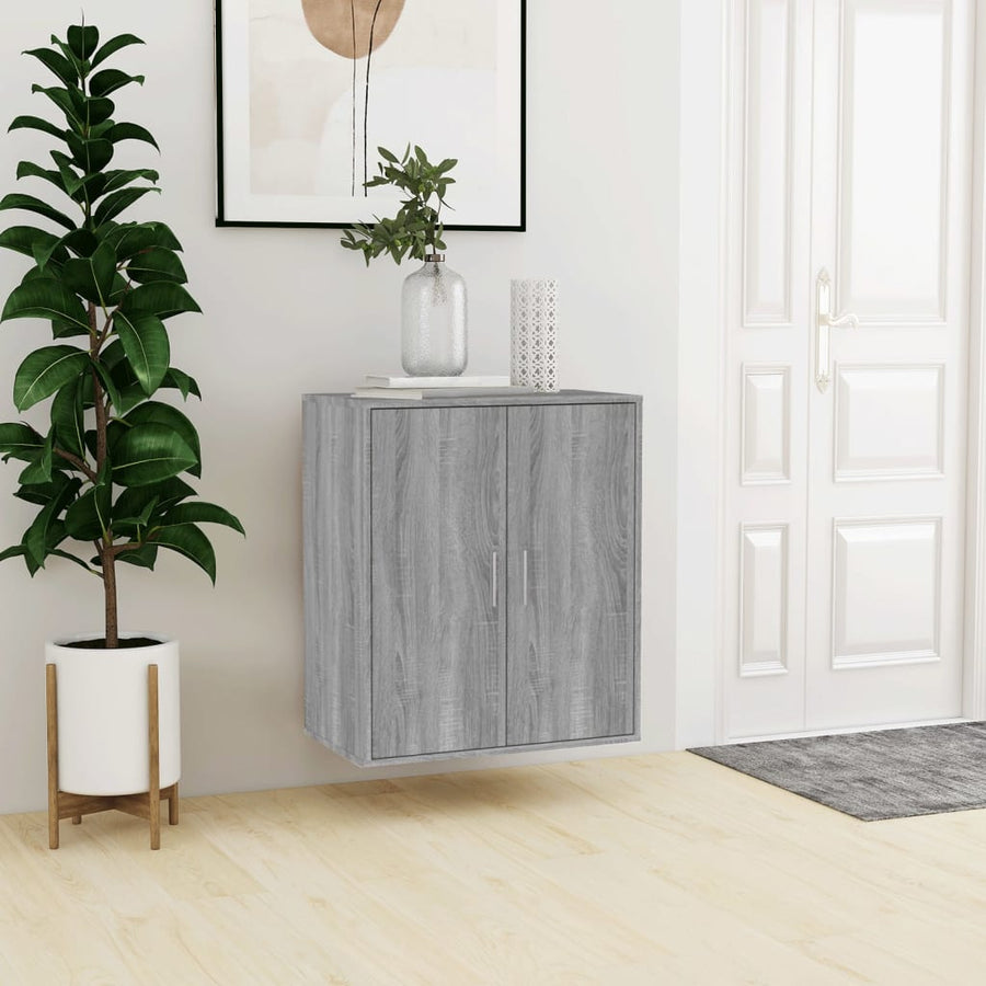Schoenenkast 60x35x70 cm bewerkt hout grijs sonoma eikenkleurig Grijs sonoma