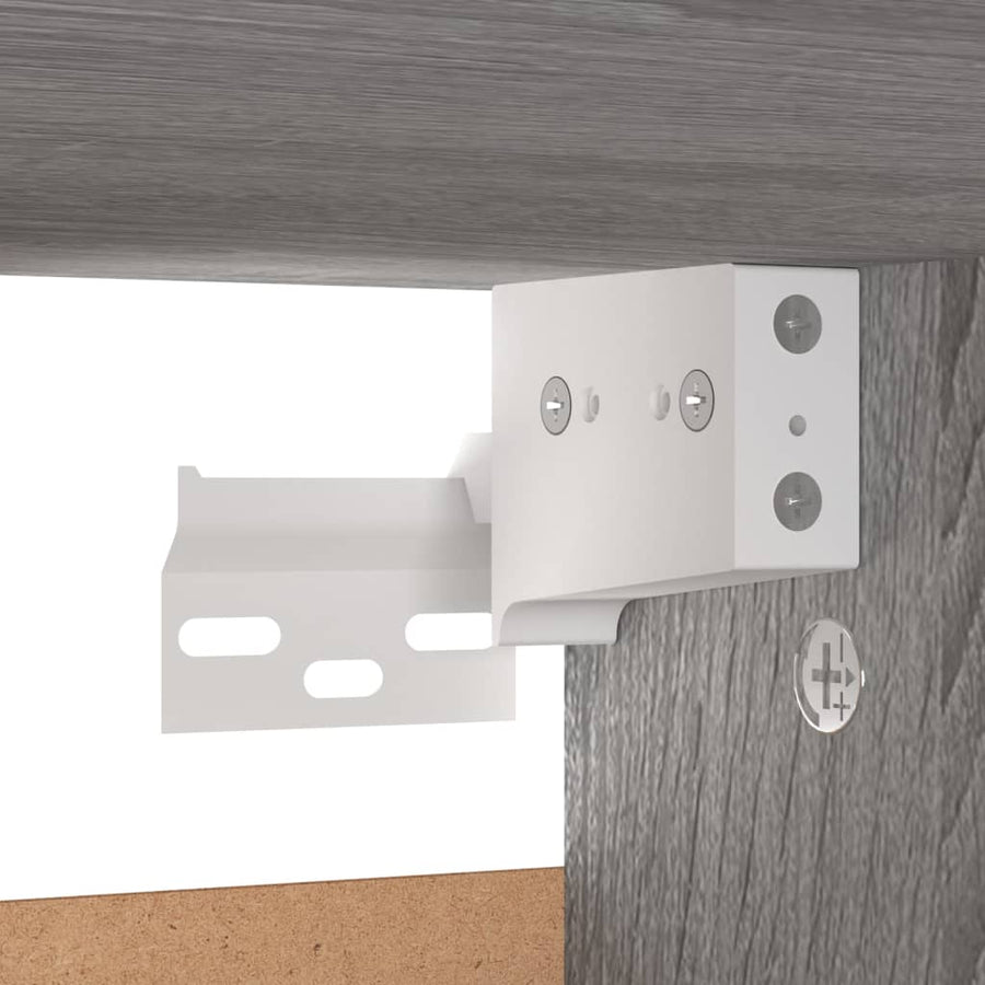 Schoenenkast 60x35x70 cm bewerkt hout grijs sonoma eikenkleurig Grijs sonoma