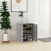 Schoenenkast 60x35x70 cm bewerkt hout grijs