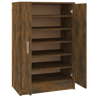 Schoenenkast 60X35X92 Cm Bewerkt Hout Kleurig Gerookt eiken
