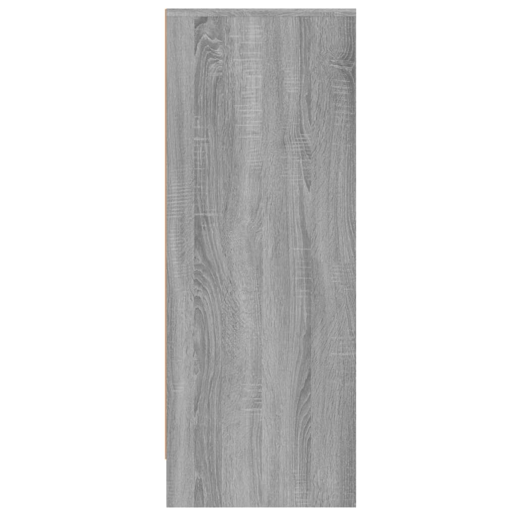 Schoenenkast 60X35X92 Cm Bewerkt Hout Eikenkleurig Grijs sonoma