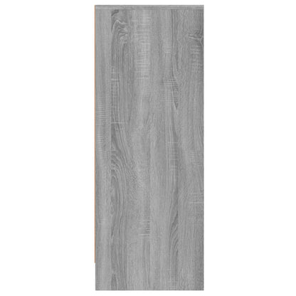 Schoenenkast 60X35X92 Cm Bewerkt Hout Eikenkleurig Grijs sonoma