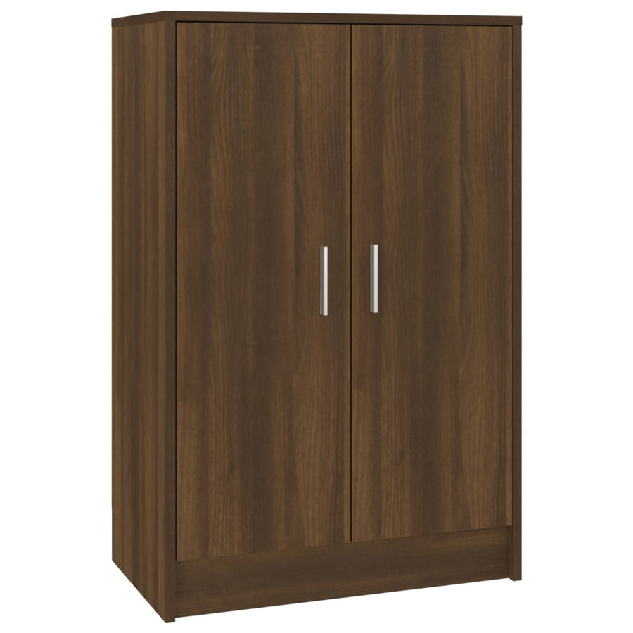 Schoenenkast 60x35x92 cm bewerkt hout bruin eikenkleur