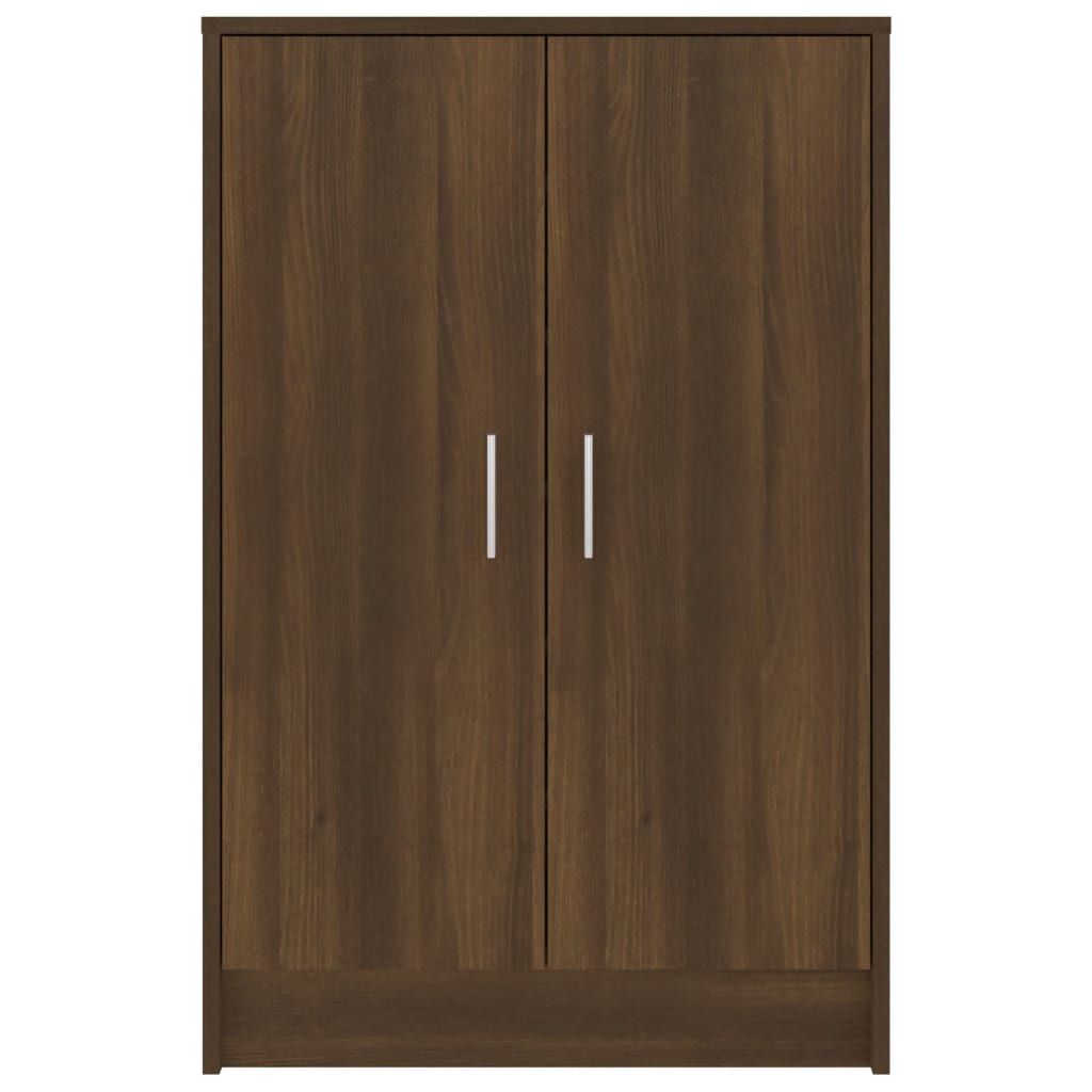 Schoenenkast 60x35x92 cm bewerkt hout bruin eikenkleur