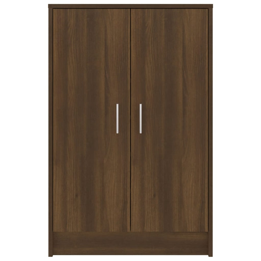 Schoenenkast 60x35x92 cm bewerkt hout bruin eikenkleur