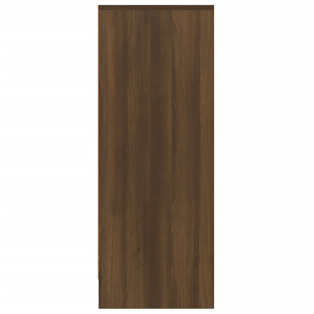 Schoenenkast 60x35x92 cm bewerkt hout bruin eikenkleur