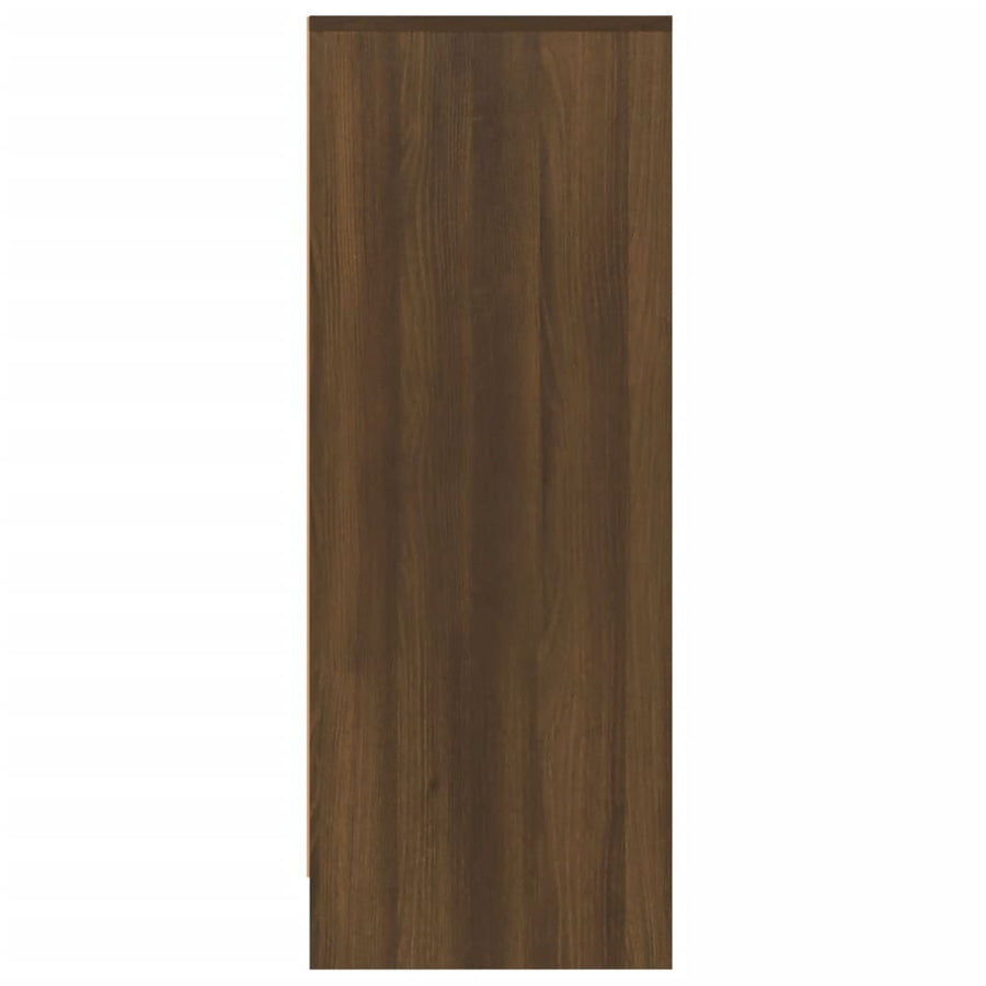 Schoenenkast 60x35x92 cm bewerkt hout bruin eikenkleur
