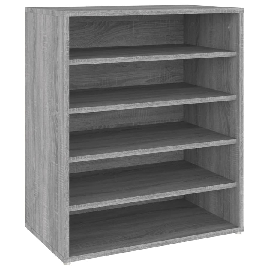 Schoenenkast 60X35X70 Cm Bewerkt Hout Eikenkleurig Grijs sonoma
