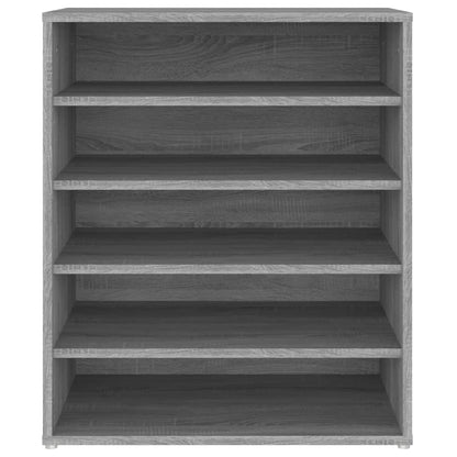 Schoenenkast 60X35X70 Cm Bewerkt Hout Eikenkleurig Grijs sonoma