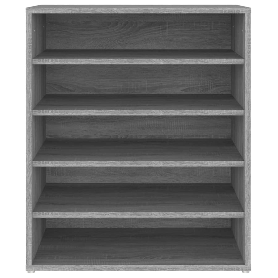 Schoenenkast 60X35X70 Cm Bewerkt Hout Eikenkleurig Grijs sonoma
