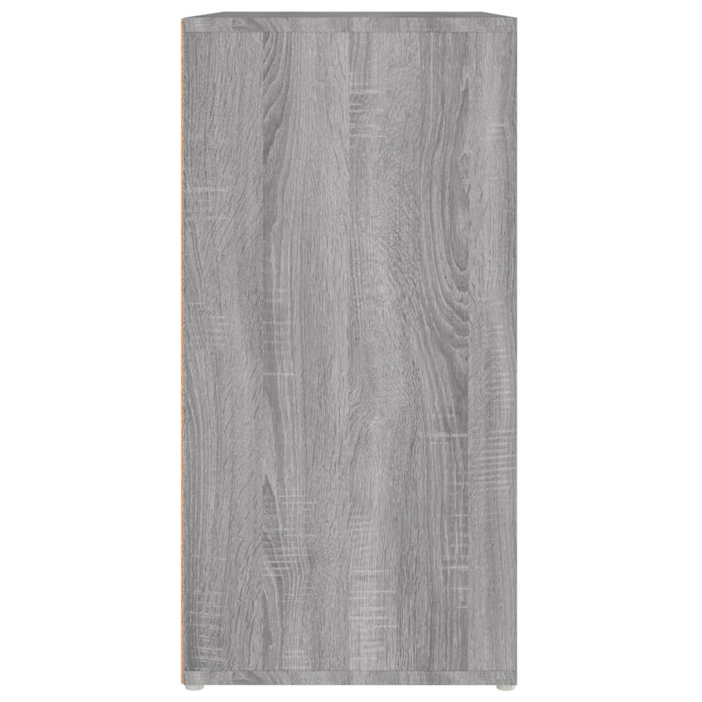 Schoenenkast 60X35X70 Cm Bewerkt Hout Eikenkleurig Grijs sonoma