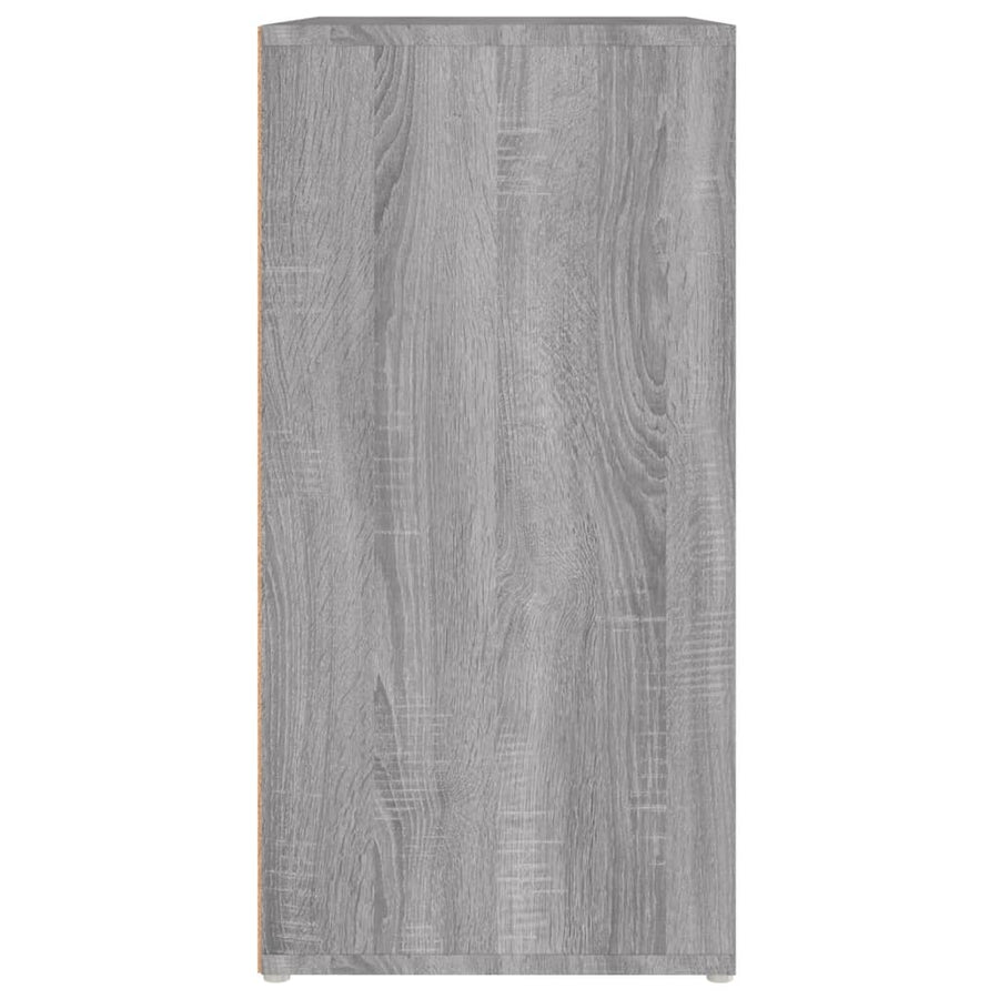 Schoenenkast 60X35X70 Cm Bewerkt Hout Eikenkleurig Grijs sonoma