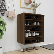 Schoenenkast 60x35x70 cm bewerkt hout bruin