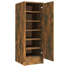 Schoenenkast 32x35x92 cm bewerkt hout gerookt eikenkleurig Gerookt eiken