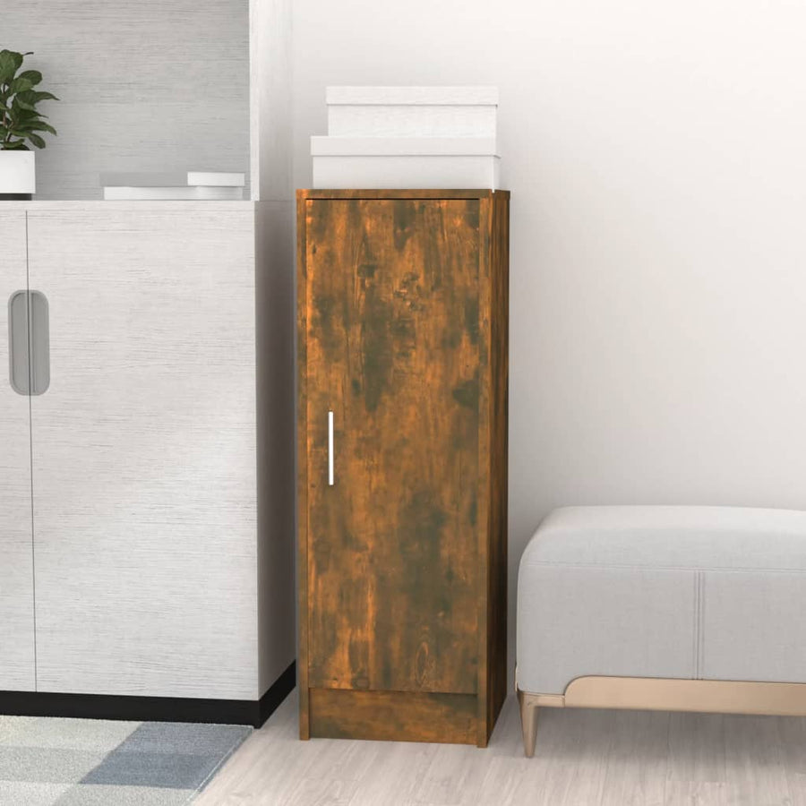 Schoenenkast 32x35x92 cm bewerkt hout gerookt eikenkleurig Gerookt eiken