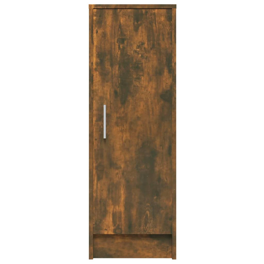 Schoenenkast 32x35x92 cm bewerkt hout gerookt eikenkleurig Gerookt eiken