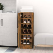 Schoenenkast 32x35x92 cm bewerkt hout gerookt eiken