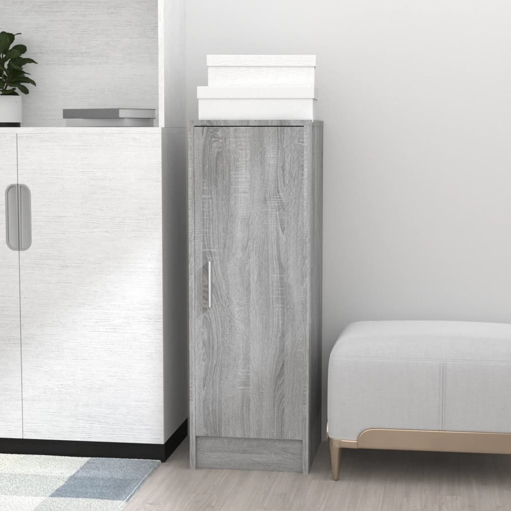 Schoenenkast 32x35x92 cm bewerkt hout grijs sonoma eikenkleurig Grijs sonoma