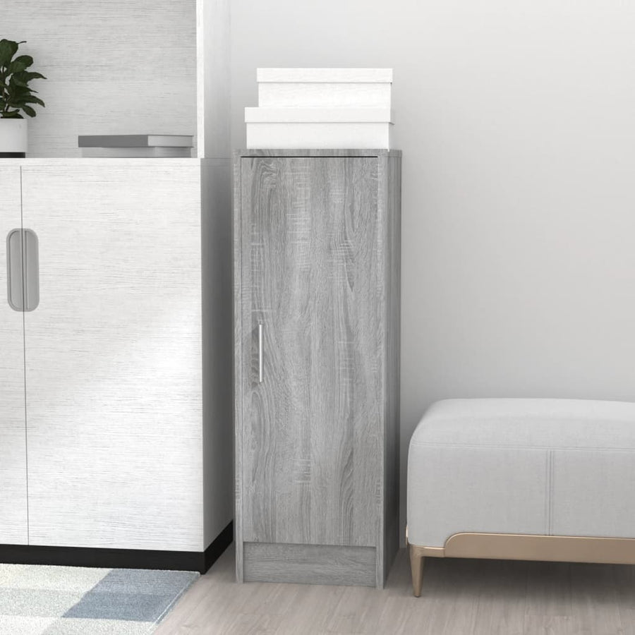 Schoenenkast 32x35x92 cm bewerkt hout grijs sonoma eikenkleurig Grijs sonoma