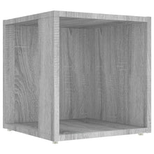 Bijzettafel 33X33X34,5 Cm Bewerkt Hout Eikenkleur Grijs sonoma