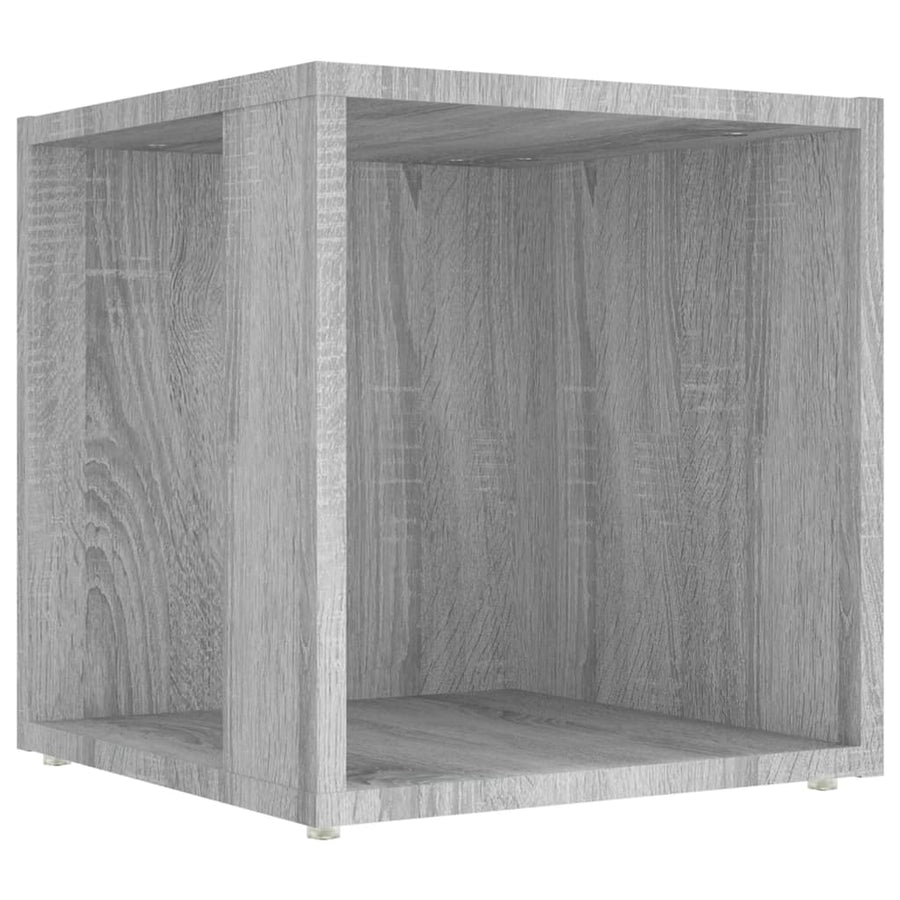 Bijzettafel 33X33X34,5 Cm Bewerkt Hout Eikenkleur Grijs sonoma