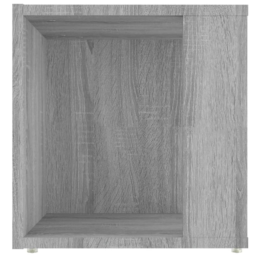 Bijzettafel 33X33X34,5 Cm Bewerkt Hout Eikenkleur Grijs sonoma
