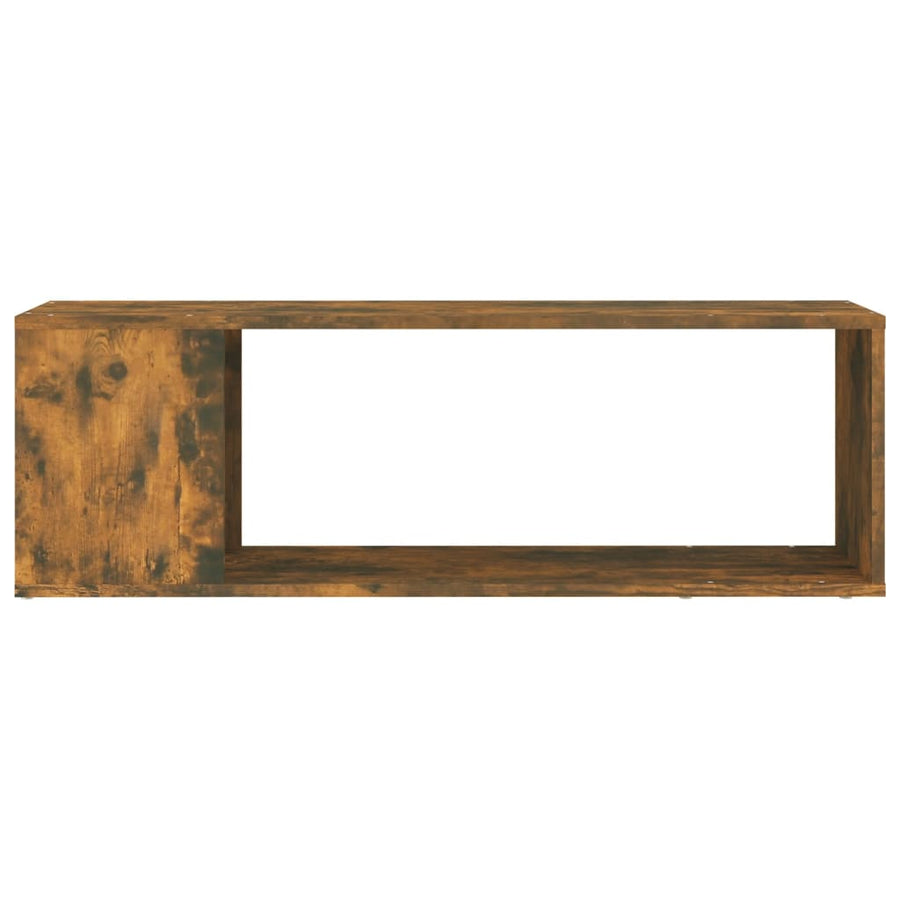 Tv-Meubel 100X24X32 Cm Bewerkt Hout Gerookt Eikenkleurig Bruin Eikenkleur