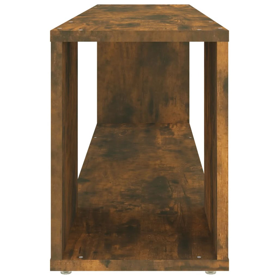 Tv-Meubel 100X24X32 Cm Bewerkt Hout Gerookt Eikenkleurig Bruin Eikenkleur