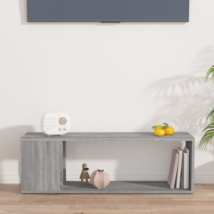 Tv-Meubel 00X24X32 Cm Bewerkt Hout Eikenkleurig Grijs sonoma