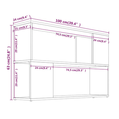 Boekenkast 00X24X63 Cm Bewerkt Hout Bruineikenkleurig bruin eikenkleur