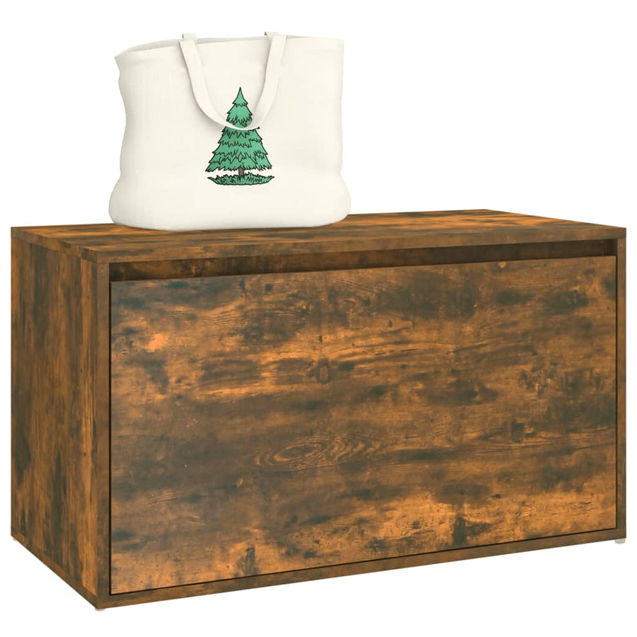 Halbankje 80X40X45 Cm Bewerkt Hout Kleurig Gerookt eiken