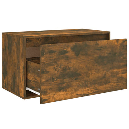 Halbankje 80X40X45 Cm Bewerkt Hout Kleurig Gerookt eiken