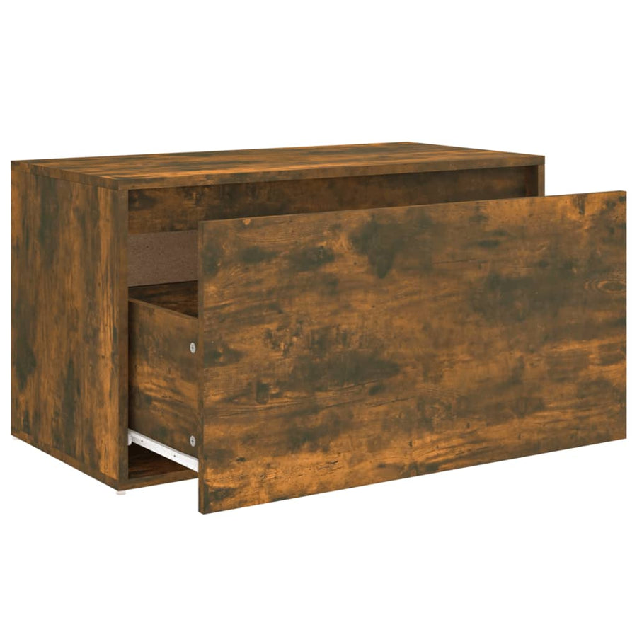 Halbankje 80X40X45 Cm Bewerkt Hout Kleurig Gerookt eiken