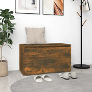 Halbankje 80x40x45 cm bewerkt hout gerookt eiken