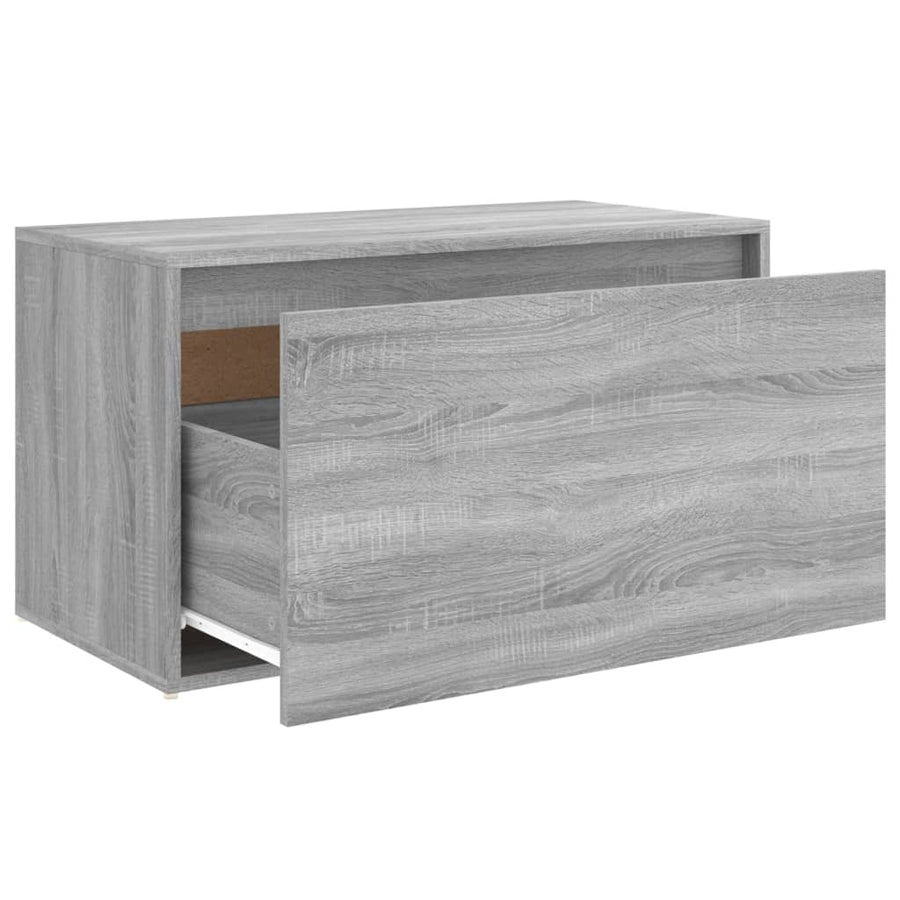 Halbankje 80X40X45 Cm Bewerkt Hout Eikenkleurig Grijs sonoma
