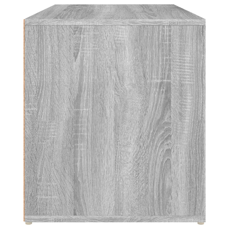 Halbankje 80X40X45 Cm Bewerkt Hout Eikenkleurig Grijs sonoma