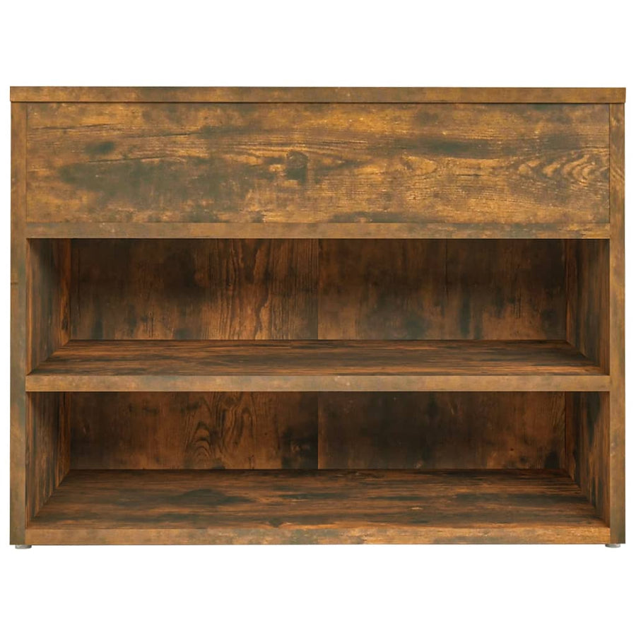 Schoenenbank 60X30X45 Cm Bewerkt Hout Kleurig Gerookt eiken