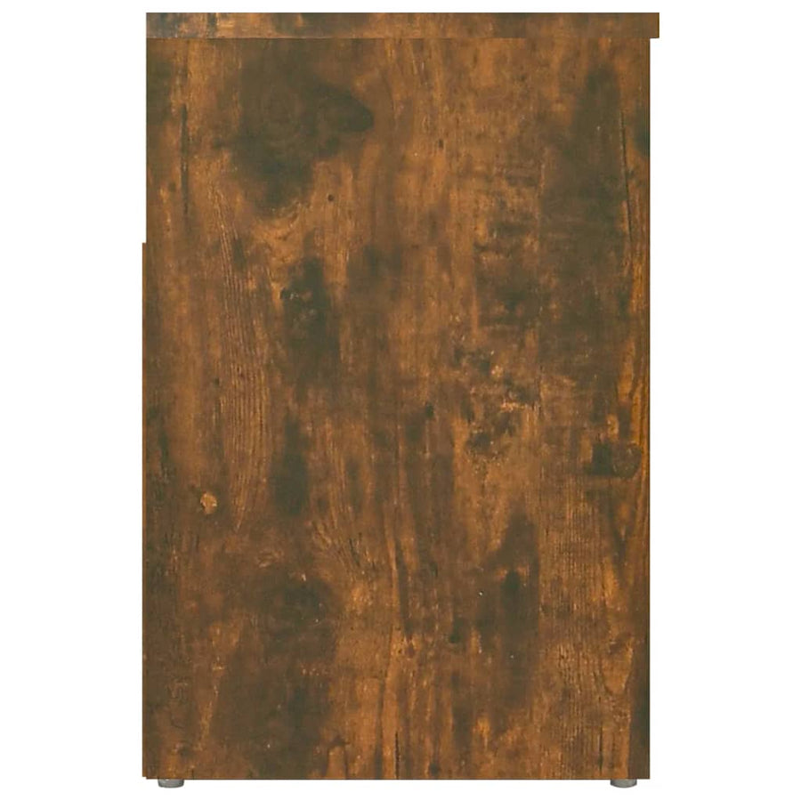 Schoenenbank 60X30X45 Cm Bewerkt Hout Kleurig Gerookt eiken