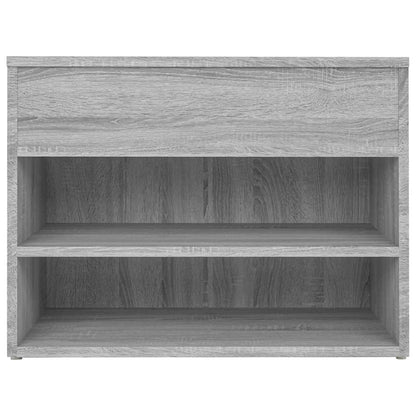 Schoenenbank 60X30X45 Cm Bewerkt Hout Eikenkleurig Grijs sonoma