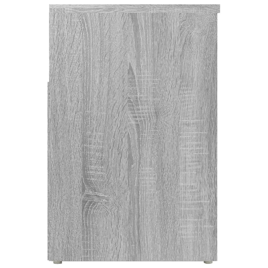 Schoenenbank 60X30X45 Cm Bewerkt Hout Eikenkleurig Grijs sonoma