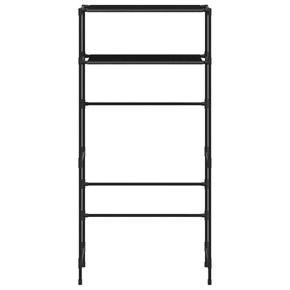 Wasmachinerek 2-laags 69x28x143 cm ijzer zwart