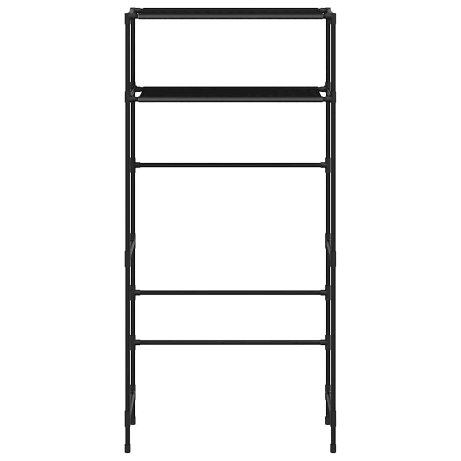 Wasmachinerek 2-laags 69x28x143 cm ijzer zwart