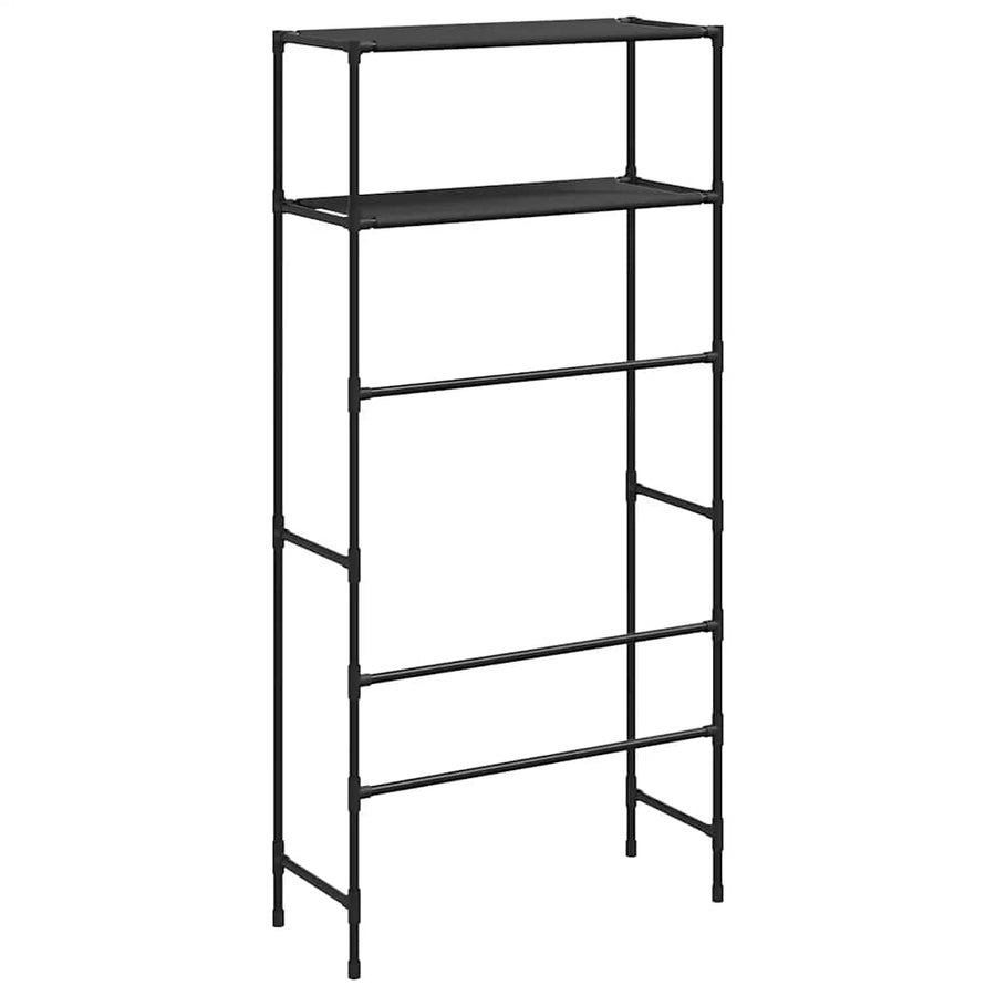 Wasmachinerek 2-laags 69x28x143 cm ijzer zwart